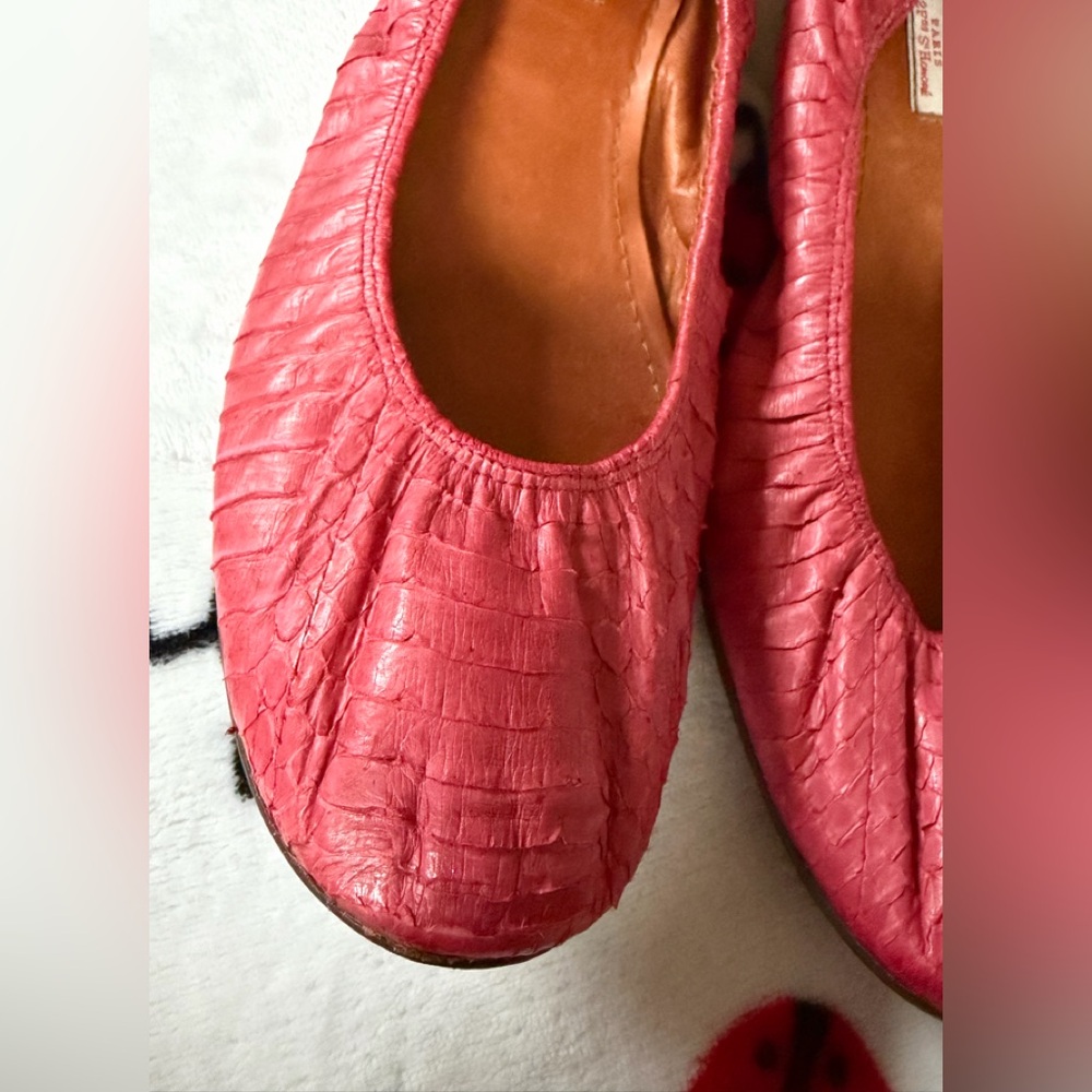 LANVIN Snakeskin Python Ballet Flats Leather - image 2